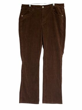 J. Jill Corduroy Wide Leg Pants Chestnut Brown Size 18